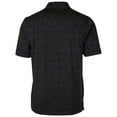 thumbnail image 3 of Men's Cutter & Buck Black Marshall Thundering Herd Advantage Space Dye Tri-Blend Polo, 3 of 3