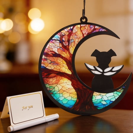 Unique Bargains Dog Memorial Gifts Life Tree Single-layer Pet Memorial Gifts for Dogs Loss of Dog Sympathy Gift Colorful 1 Set