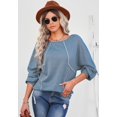 thumbnail image 2 of Women's Round Neck Contrast Stitch Sweater, 2 of 4