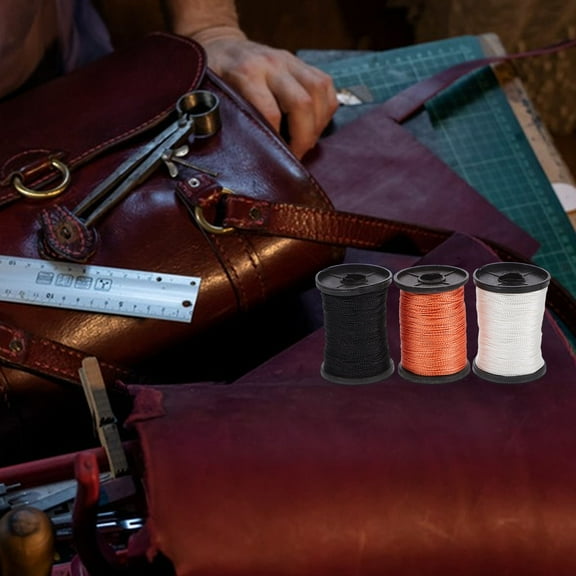 Masteelf 3 Rolls Heavy Duty Sewing Thread For Hand Stitching And Leather Repair Hand Stitch Thread For Diy Craft Projects Bookbinding And Shoe Fixing Spools For Versatile Use