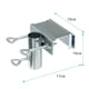 thumbnail image 2 of Soporte para sombrilla de patio, abrazadera resistente y duradera, diseño de acero de alta calidad que ahorra espacio para terrazas y balcones, color plateado (1), 2 of 5