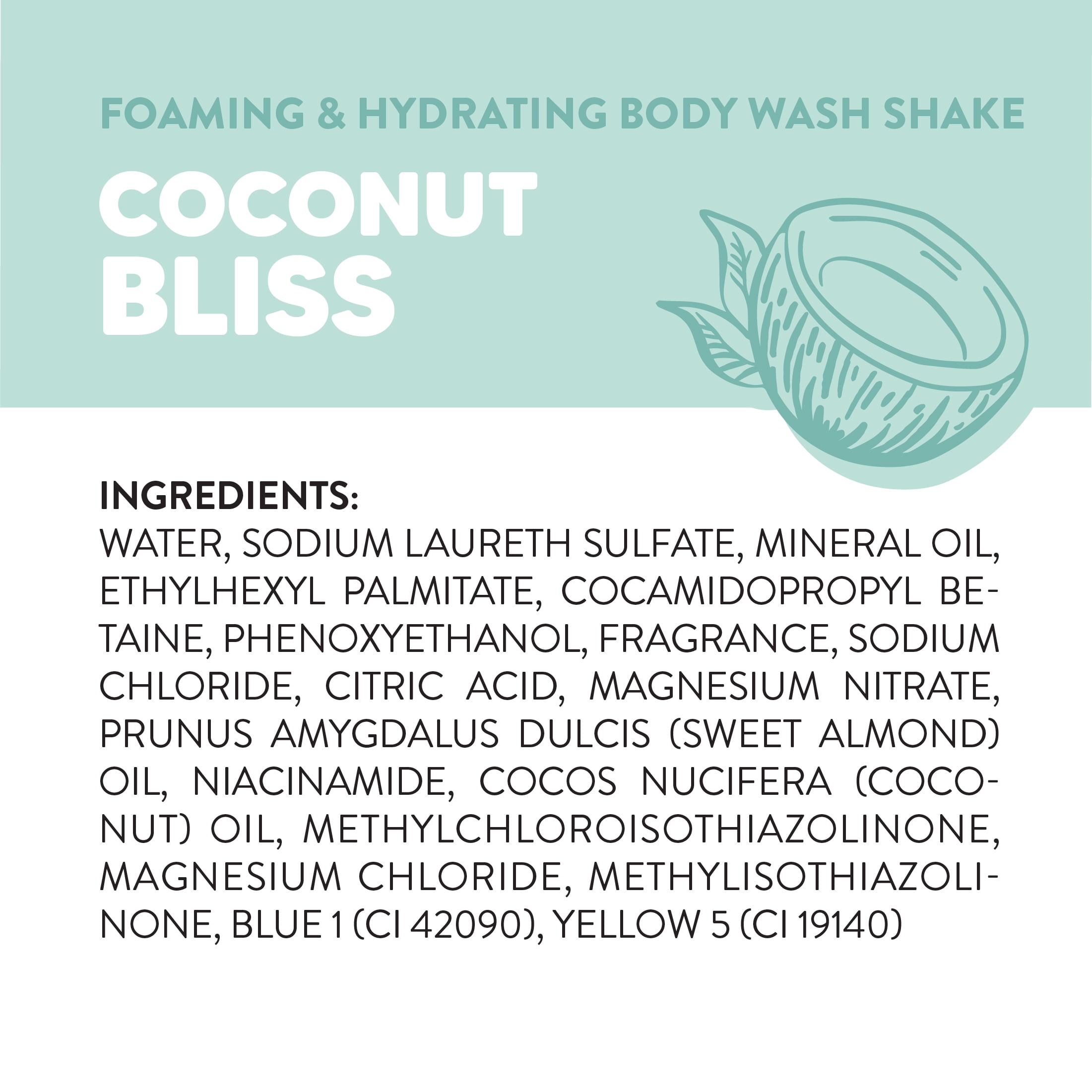 ONYX Professional Foaming & Hydrating Body Wash Shake, Coconut Bliss, 16.2 fl oz