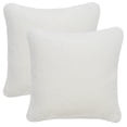 thumbnail image 2 of Safavieh Flayn 20" x 20" Contemporary Faux Fur Decorative Pillows, White (Set of 2), 2 of 4