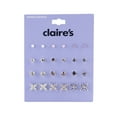 thumbnail image 3 of Claire's Teen Girls' Flower Assorted Crystal Stud Earrings Set, 12 Pack, 73803, 3 of 4