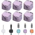 thumbnail image 1 of Paquete de 6 organizadores de cables magnéticos para carga, soporte de almacenamiento, 2024 nuevos clips de gestión de cables magnéticos, soporte de almacenamiento de cable de carga USB para, 1 of 7
