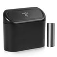thumbnail image 2 of Black Car Trash Can with Lid - 15 Trash Bags Included, Leak-Proof Multi-Purpose Organizer, 2 of 8