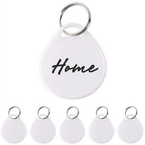 100PCS Round Key Tags with Split Ring, 200PCS White Labels