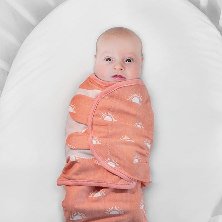 GLLQUEN BABY Organic Cotton 3-Pack Swaddles with Zipper for