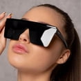 thumbnail image 4 of Fashion Flat Top Square Sunglasses Vintage Oversized Square Sun Glasses For Women Men Outdoor Streetwear Glasses Anti-UV Shades Goggles UV400, 4 of 9