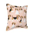 thumbnail image 2 of Bingfone Decorative Pillow Covers 20"X20" Beagle Dog On Brown Couch Pillow Cases Modern Farmhouse Covers For Couch Sofa Bed, 2 of 9