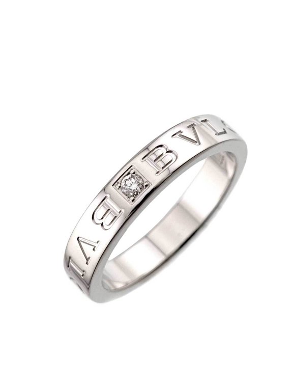 Pre-Owned Bulgari BVLGARI B-ZERO1 Essential 1 Ring with Diamond, 18K WG White Gold 750