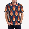 thumbnail image 2 of Balery American Football and Fire Flames Printed Men’s Short Sleeve Polo Shirt, Midweight Men's Shirt,Golf Polo shirts -Large, 2 of 8