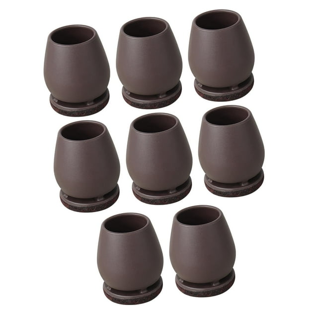 8 protectores de suelo para patas de silla con una inclinación de 15 degree para proteger el suelo. Redondo de 20 a 28 mm