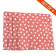 thumbnail image 2 of DouZhe Polyester Set de 4 Sets de Table, Rouge à la Main Dessiné Coeurs Motif Résistant à la Chaleur Place Mats pour Table à Manger, 12 "x 18", 2 of 6