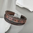thumbnail image 2 of Mens Leather Cross Bracelet Multilayer Braided Wristband Bangle Bracelets with Stainless Steel Buckle Religious Gift for Men, 2 of 6