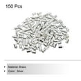 thumbnail image 3 of Uxcell 150Pcs Cord End Caps 10mm End Cap Barrel Beads Kumihimo 5.5mm Dia for Leather Cord Tassels Jewelry Making Silver, 3 of 5