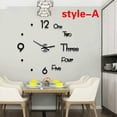 thumbnail image 4 of ODOMY Modern DIY Big Number European Simple 3D Wall Clock Sticker Home Living Room Decoration, 4 of 11