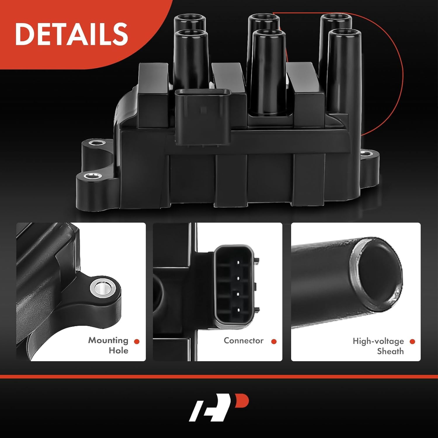 A-Premium Ignition Coil Pack Replacement for Ford F-150 Ranger Taurus Windstar Freestar Mustang Mercury Cougar Monterey Sable Mazda B3000 1F2Z-12029-AC 5F2Z-12029-AD