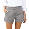 thumbnail image 2 of Shorts for Women High Waisted Summer Shorts Wide Leg Dressy Casual Bermuda Short with Pocket Chino Dress Short,L, 2 of 5