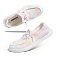 thumbnail image 3 of LUCKY STEP Rhinestone Loafers Shoes Comfort Slip On Mesh Knit Walking Shoes,Pink tie dye,Womens, 3 of 6