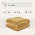thumbnail image 3 of Luxury Velvety Feel Blanket, All-Season & Lightweight Material, Ultra Plush, Soft, Cozy Flannel Fleece for Couch, Sofa, Bed, Travel, Solid King/Cali King, Gold, 3 of 5