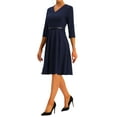 thumbnail image 4 of INSPIRE CHIC Cocktail Dresses for Women's and Evening Gowns Half Sleeves V Neck Knee Length Dress XS Dark Blue, 4 of 6