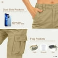 thumbnail image 6 of POENTAB Cargo Pants for Women Cotton Work Pant Hiking Trousers with 8 Pockets(No Belt), 6 of 8