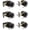 Black, variant on Keyed Alike Exterior Door Knob, Round Outdoor Lock with One Sided Deadbolt, Stainless Steel, Satin Nickel Door Knobs, Silver Door Handle Sets, 4 Pack