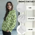 thumbnail image 6 of FOR U DESIGNS Green Cucumber Women's Oversized Hoodie Loose Fit Soft Pullover Hooded Sweatshirt Size S Long Sleeve Hoodies for Women with Designs Polyester Fall, 6 of 7