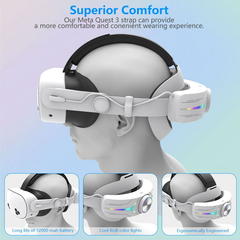  Quest3•Strap Batteryセット Head Strap with Battery pack for Quest 3/ Quest 3S
