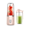 thumbnail image 2 of 6 Blades Portable Juicer Cup Juicer Fruit Cup Automatic Small Electric Juicer Smoothie Blender Food Processor,B, 2 of 7