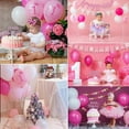 thumbnail image 7 of AOWEE 1st Birthday Decoration, Pink White Balloon Arch with Happy Birthday Banner, Number 1 Foil Balloon, Pink Tablecloth for Birthday Girls Daughter Baby Shower Party Decoration, 7 of 7