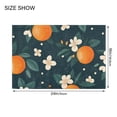 thumbnail image 4 of Yayeee Bath Rug for Bathroom Floor Non Slip Contour Fluffy Soft Absorbent Mat, 20"x24", Green Floral Oranges, 4 of 7