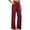 Red, variant on Women's Casual Pants, Cropped High Waisted Straight Leg Trousers with Pockets, Loose Fit Stretchy Work Pants for Yoga, Office, Casual Wear and Daily Outfits-Beige