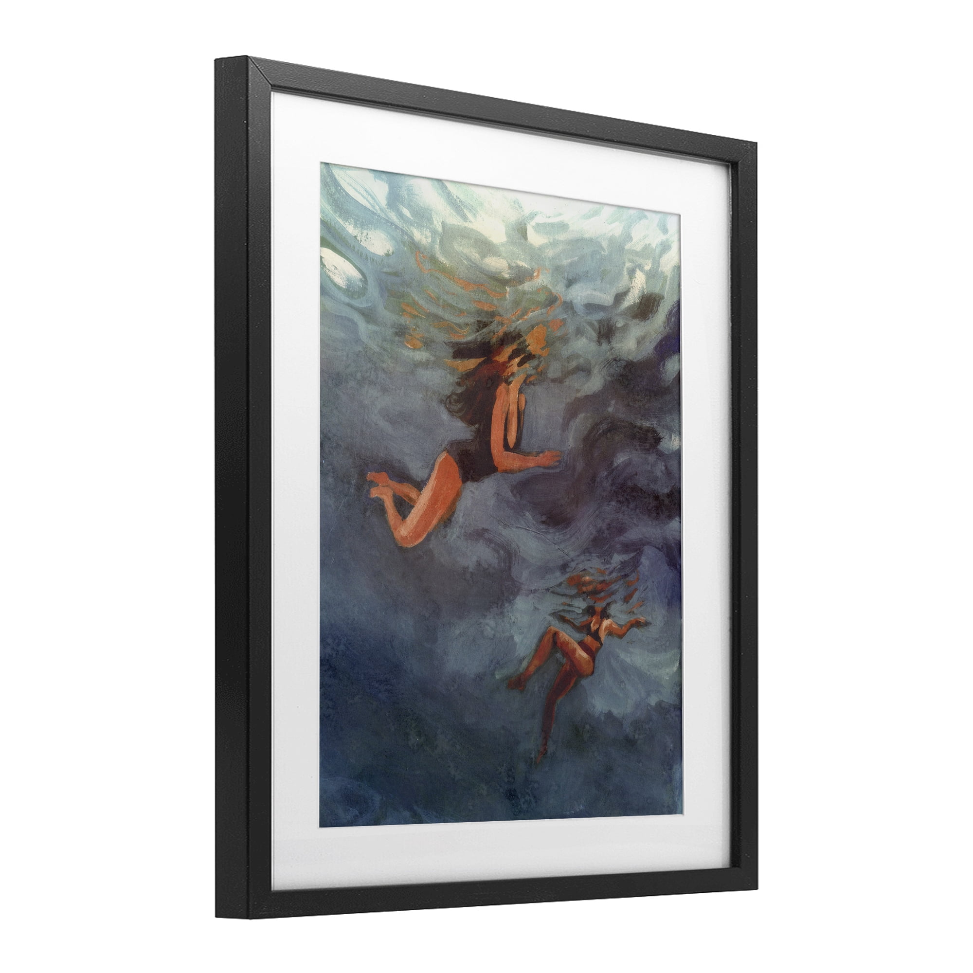 Stupell Industries Underwater Summer's Dance Black Framed Print Under Glass, design by Victoria Barnes