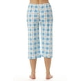 thumbnail image 3 of Just Love 100% Cotton Women Pajama Capri Pants Sleepwear (Blue, Large), 3 of 3