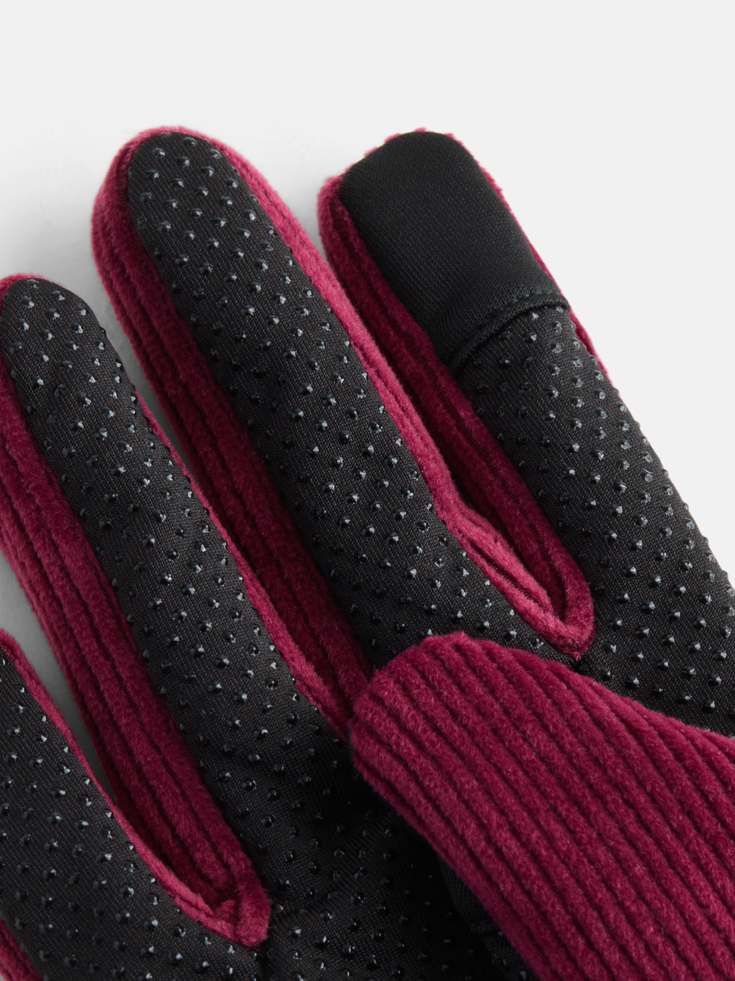 Ozark Trail Women's Corduroy Commuter Ski Gloves, Red Pomegranate, L/XL