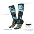 thumbnail image 3 of Daiia Sports Socks Black Panther Floral Illustration Printed Novelty Crew Socks for Men Women Knee High Socks Cotton Socks Soft & Breathable Support Unisex Socks, 3 of 9