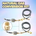 thumbnail image 3 of 710-0003 Trousse de Conversion de Gaz Naturel, Boyau de Gaz Naturel de 10 Pieds 1/2 Pouces ID avec Raccordement Rapide Compatible avec Kitchen-aid, Convertit 4-B, 3 of 7