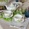 thumbnail image 2 of STPgoods Lily of the Valley Bone China Tea Cup and Saucer Set for 1 in Gift Box 8.45 fl oz Kitchen Teacup Porcelain Tea and Coffee Cup, 2 of 12