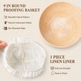 thumbnail image 4 of Sourdough Starter Kit, Bread Proofing Basket with Glass Sourdough Starter Jar, Sourdough Bread Baking Supplies, 9'' Round Bread Proofing Basket, for Bread Making Baking Fermentation, 4 of 8