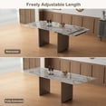 thumbnail image 4 of siu want Extendable Dining Table Set for 6-10 People - 63" to 94.4" Folding Table with Sintered Stone Top & Carbon Steel Base, Modern Expandable Kitchen Table​, 4 of 8