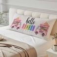 thumbnail image 4 of Hello Summer Long Body Pillow Covers, Pink Ice Cream Truck Watercolor Soft Breathable Throw Pillow Cases with Invisible Zipper, Decorative Pillowcase Pillows Protectors for Sofa Bed Couch 20"x60", 4 of 9