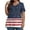 #002-White, variant on Xyxonk Womens American Flag Shirt 4th Of July Patriotic Plus Size V Neck Tank Top Fashion Casual Independence Day Short Sleeve Printed T-Shirt Top,Khaki 5XL