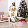 thumbnail image 5 of Cute Tigers Adult Onesie Pajamas Slim Fit Christmas One Piece Suit Pjs for Women and Men Hooded Zipper, 5 of 7
