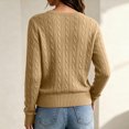 thumbnail image 5 of Dwellite Sweaters for Women Knit Long Sleeve V Neck Lightweight Casual Tops Fall Fashion Clothing Business Casual Outfits Camel 2XL, 5 of 8