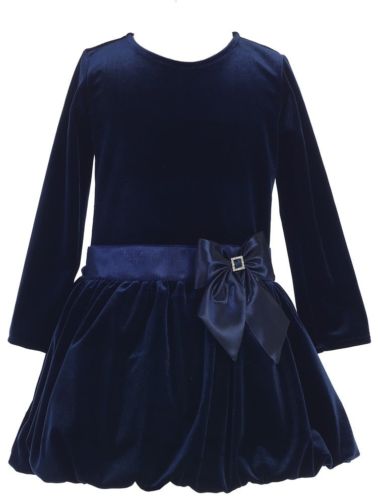 girls navy christmas dress
