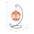 thumbnail image 3 of Art Glass Designs Tree of Life Nova Hand-Blown Glass Gazing Ball with Stand - 9" - Red and Orange, 3 of 5
