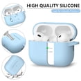 thumbnail image 4 of for AirPods Pro Case Cover with Cleaner Kit,Soft Silicone Protective Cover for AirPods Pro 2nd/1st Generation Cases for Women Men,AirPod pro 2 Case Accessories with Keychain-Sky Blue, 4 of 7