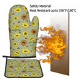 thumbnail image 5 of Bingfone Sage Green With Sunflowers Print Oven Mitts Pot Holders Set 2 PCS for Kitchen for Cooking Grilling Baking BBQ Pot Holders Cook Essentials, 5 of 7